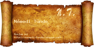 Némedi Tünde névjegykártya
